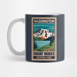 A Vintage Travel Art of the Mount Rainier National Park - Washington - US Mug